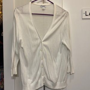 Old Navy White Button Down Cardigan